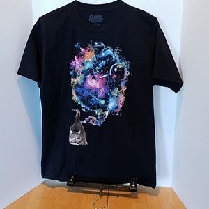 Galaxy cat tshirt 100% cotton bright